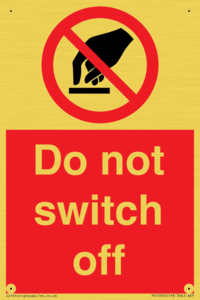 Do not switch off 